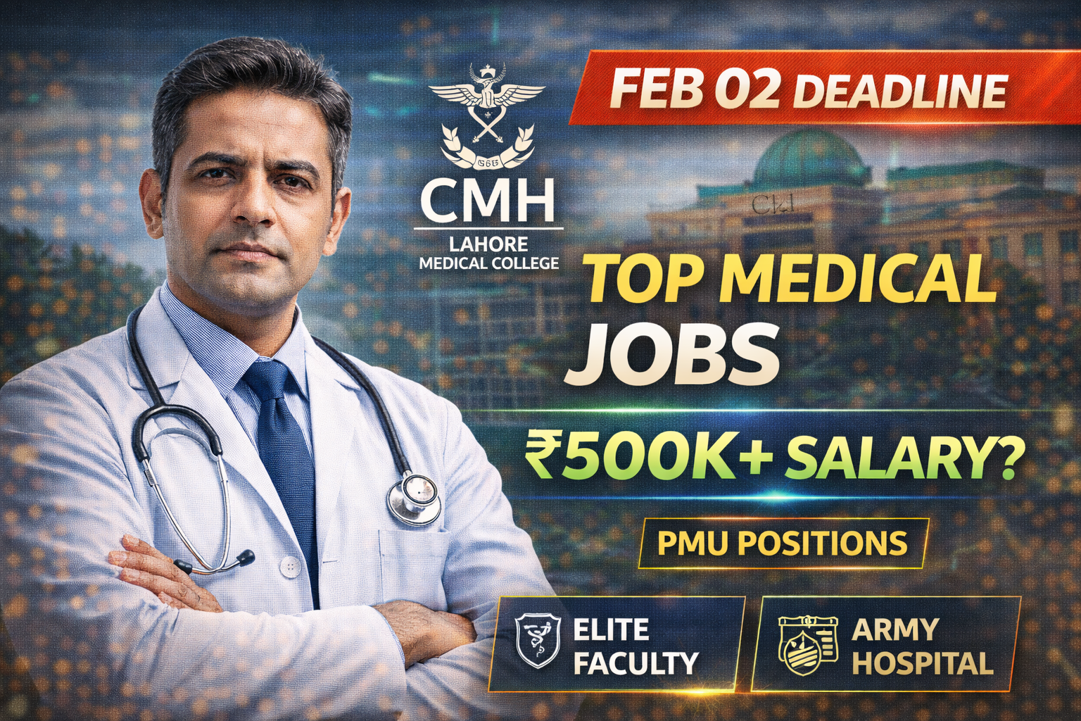 CMH Lahore Medical College Jobs 2026