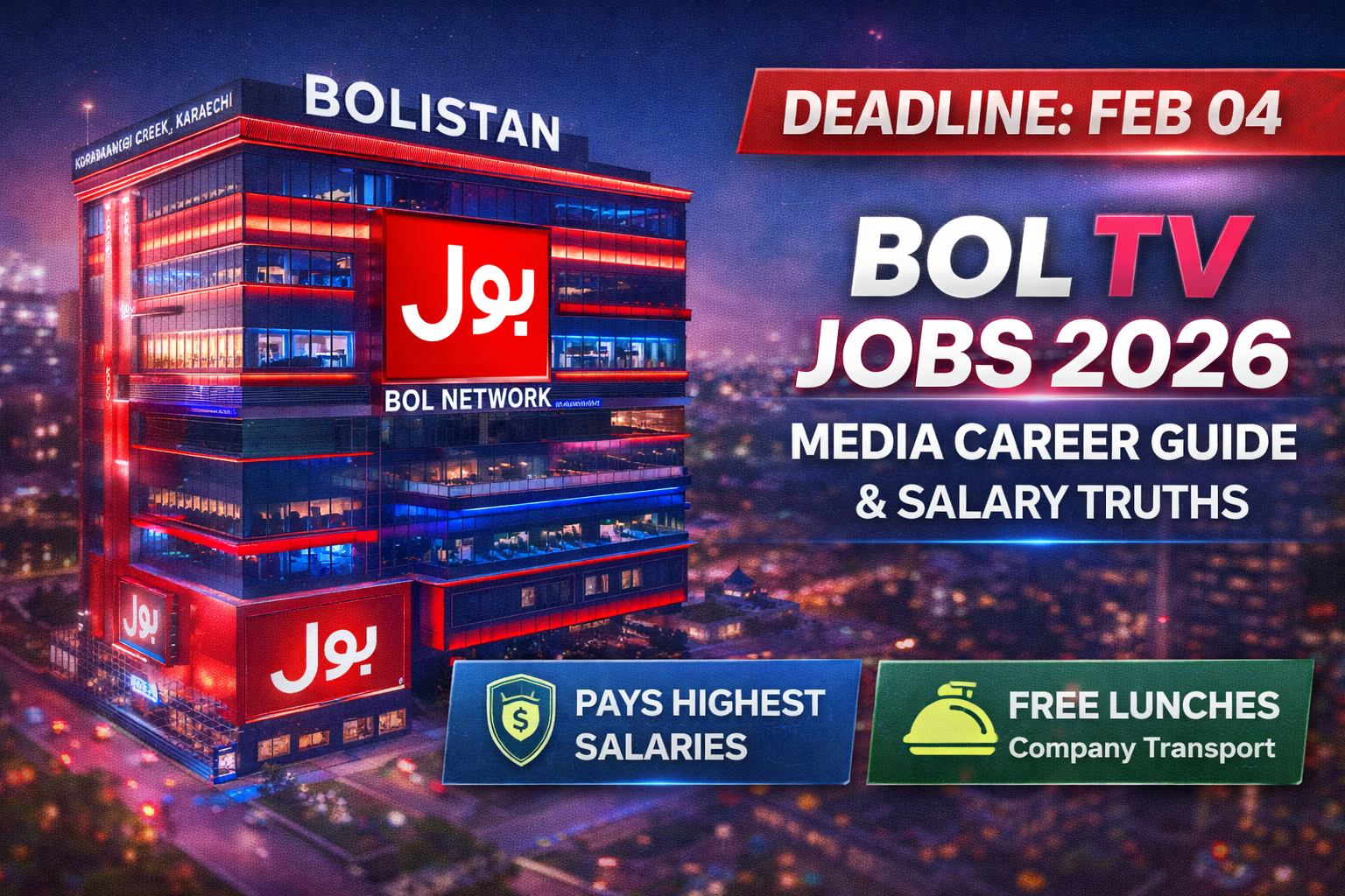 Latest BOL TV Jobs 2026 Online Apply