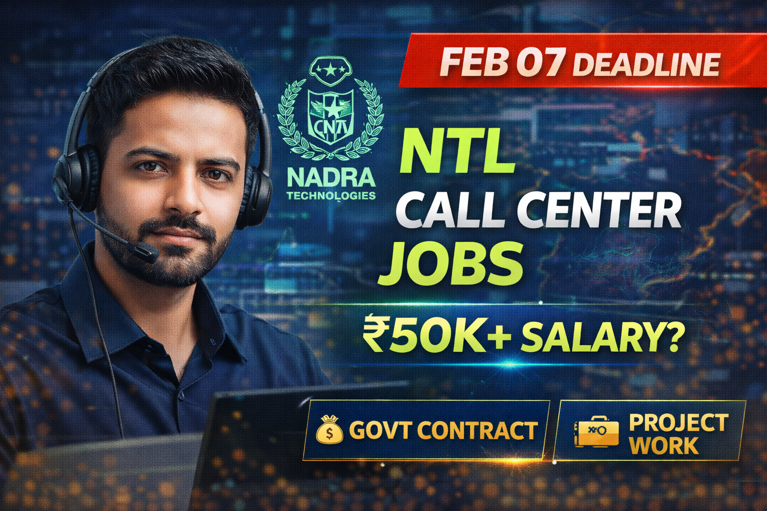 Latest NADRA Technologies (NTL) Call Agent Jobs 2026