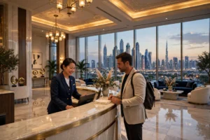 Hotel jobs in Dubai 2026 — luxury hotel in Dubai skyline